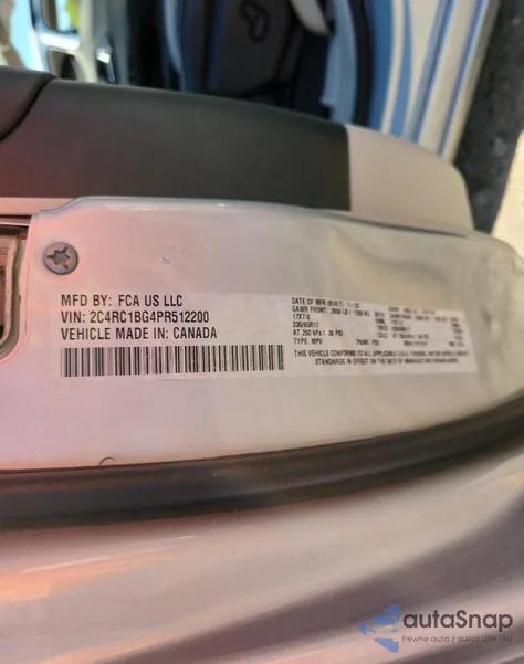 2023 Chrysler Pacifica Touring L from USA, damaged, VIN 2C4RC1BG4PR512200